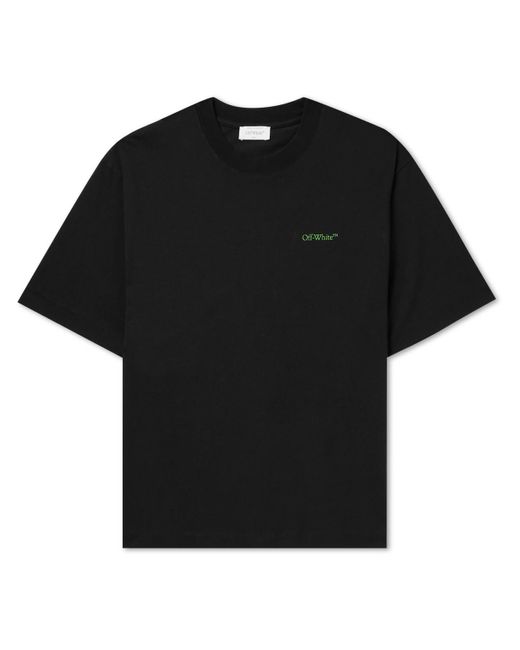 Off-White c/o Virgil Abloh Logo-print Cotton-jersey T-shirt in Black for  Men | Lyst