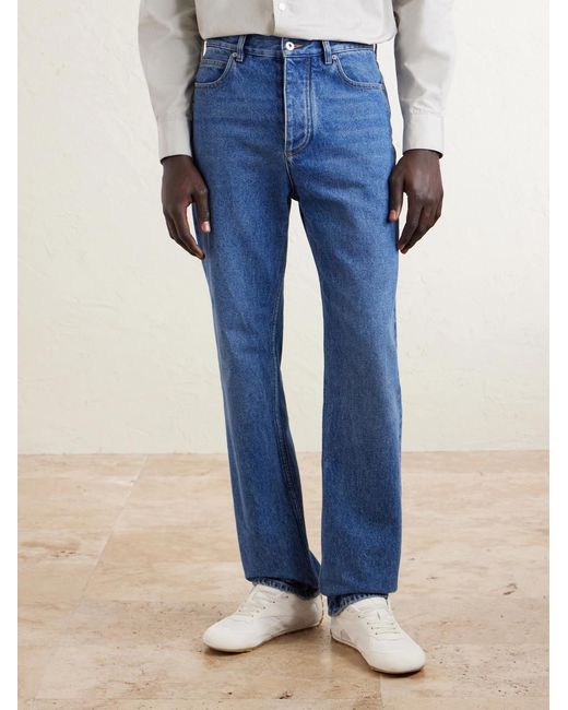 Bottega Veneta Blue Straight-leg Organic Jeans for men