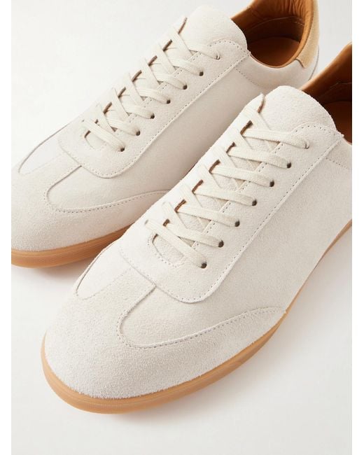 Mr P. White Suede Sneakers for men