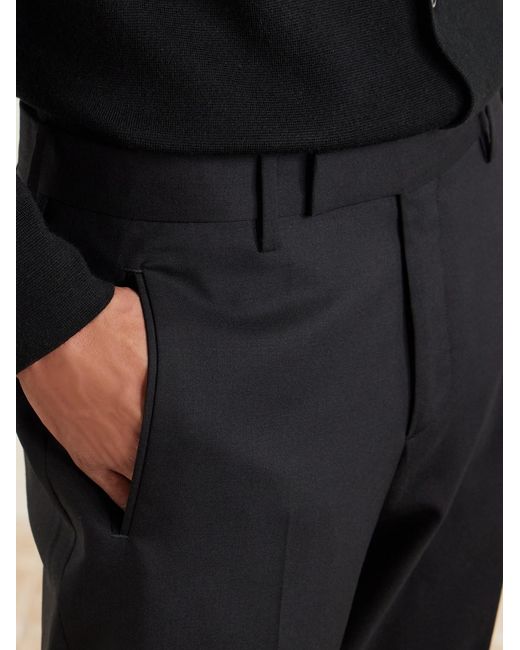Mr P. Blue Mike Straight-leg Grain De Poudre Wool Suit Trousers for men