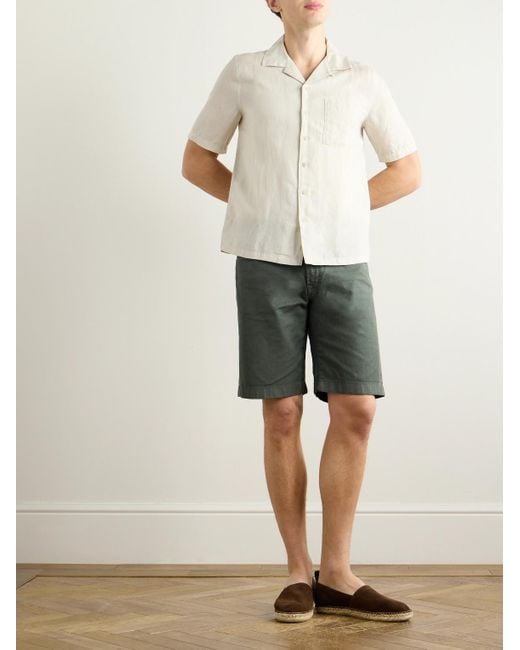 Shorts A Gamba Dritta di Incotex in Green da Uomo