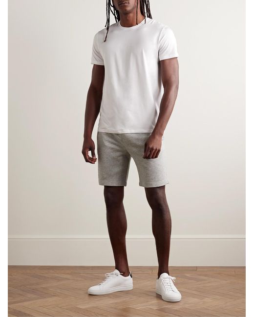 Derek Rose Gray Quinn 1 Straight-Leg Cotton And Modal-Blend Jersey Drawstring Shorts for men