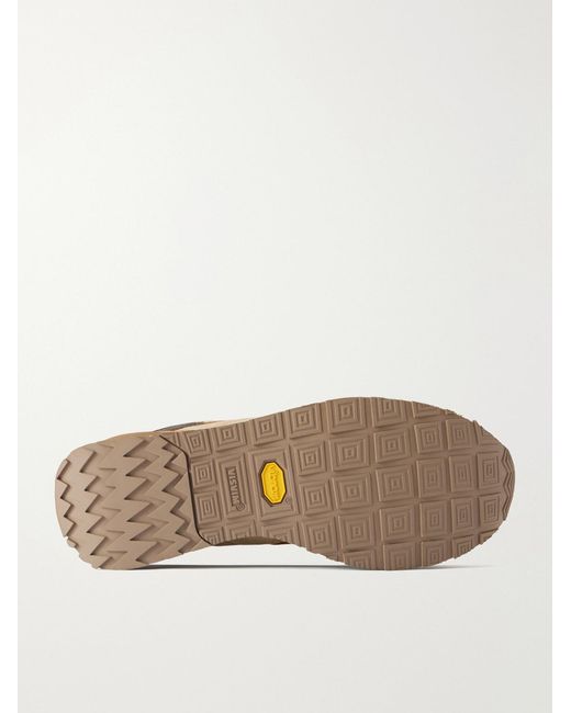 Visvim Natural Fkt Runner Leather And Suede-Trimmed Canvas Sneakers for men