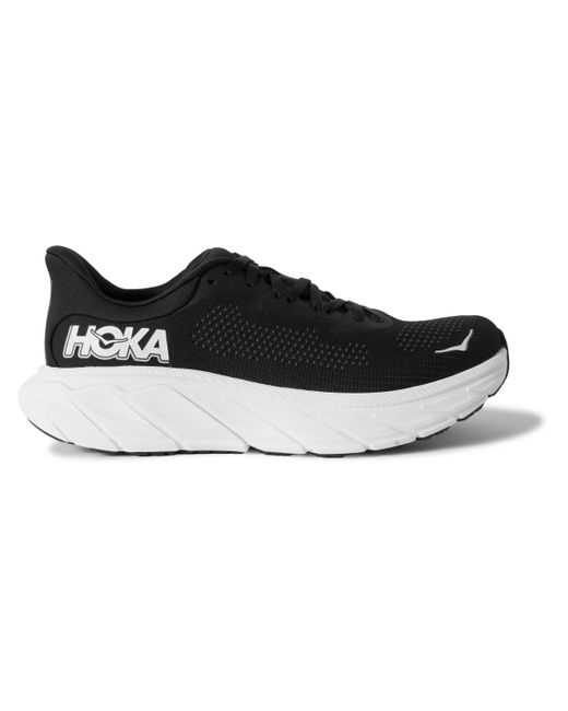 Hoka One One Black Arahi 7 Rubber-trimmed Mesh Running Sneakers for men