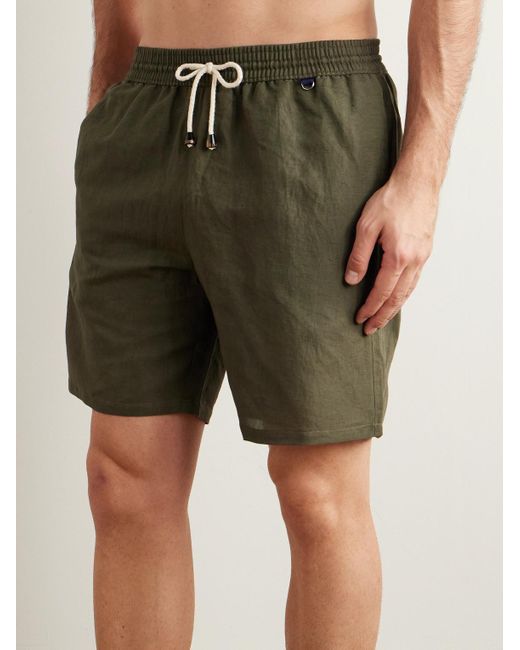 Shorts Da Mare Medi A Gamba Dritta di Rubinacci in Green da Uomo