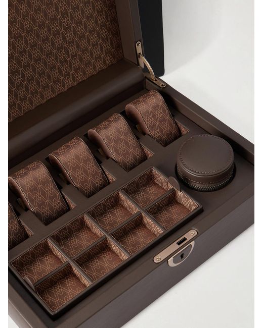 Wolf Brown Earth 5 Piece Watch Box for men