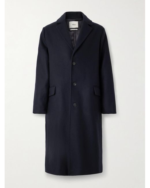 Altea Blue Coleman Wool-blend Twill Coat for men