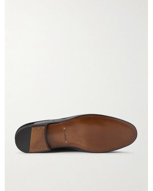 Tom Ford Black Scott Patent-Leather Loafers for men