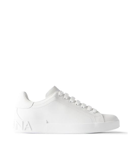 Dolce & Gabbana Blue White Printed Portofino Melt Sneakers