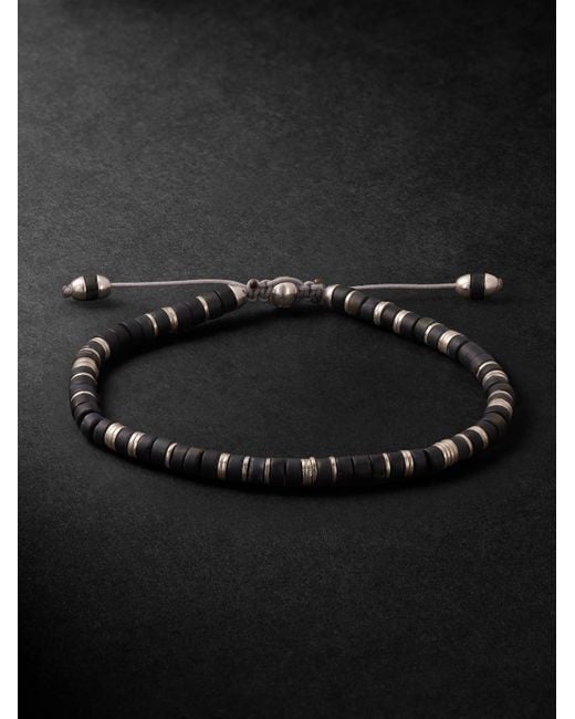 Tucson Sterling Tiger's Eye Beaded Bracelet di MAOR in Black da Uomo