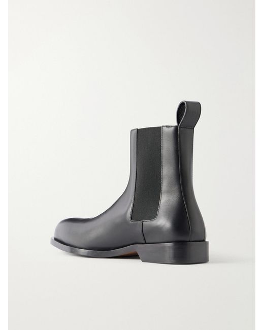 Loewe Black Bobine Leather Chelsea Boots for men