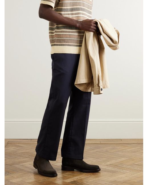 Mr P. Black Olie Suede Chelsea Boots for men