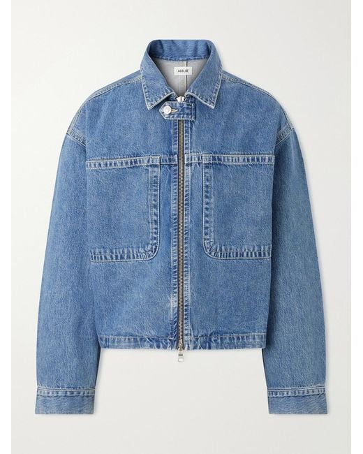 Agolde Blue Croydon Panelled Denim Jacket for men
