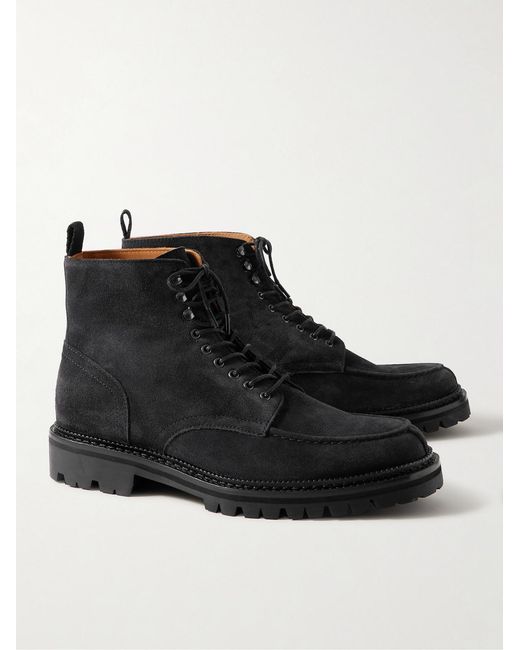 Mr P. Black Jacques Suede Boots for men