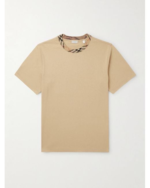 Burberry Natural Cotton-Jersey T-Shirt for men