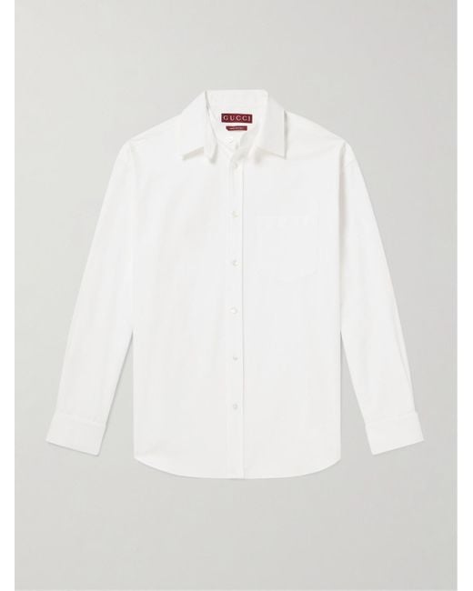 Gucci White Cotton-poplin Shirt for men
