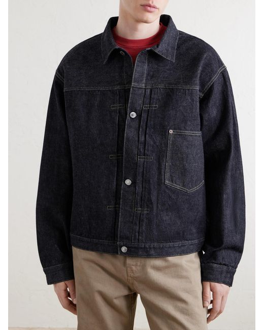 A.PRESSE Blue Denim Jacket for men