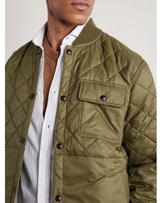 RRL Green Edmund Reversible Quilted Shell Jacket for men