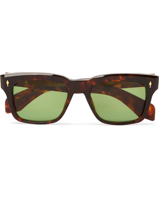 Jacques Marie Mage Brown Torino Square-frame Tortoiseshell Acetate Sunglasses for men