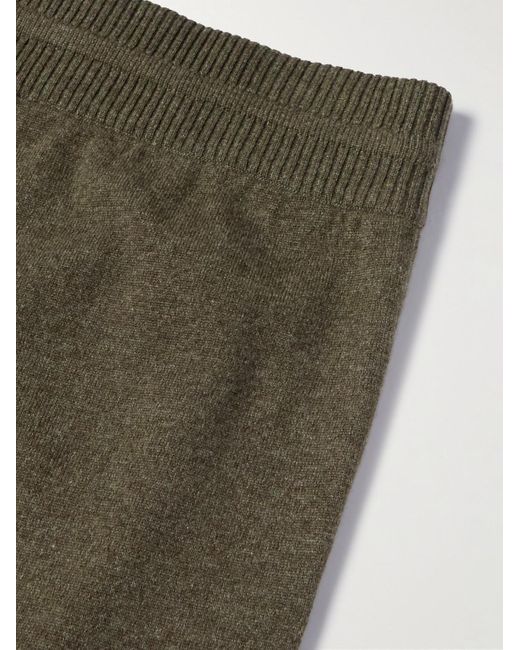 Loro Piana Green Harrison Tapered Cashmere Sweatpants for men