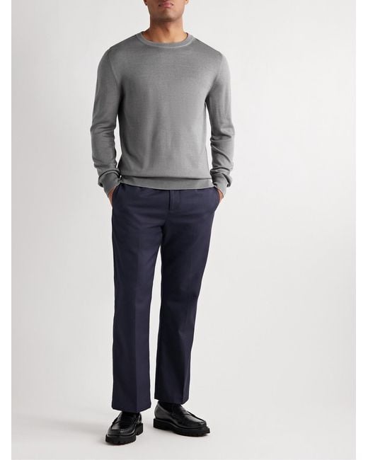 Handvaerk Gray Pima Cotton Sweater for men