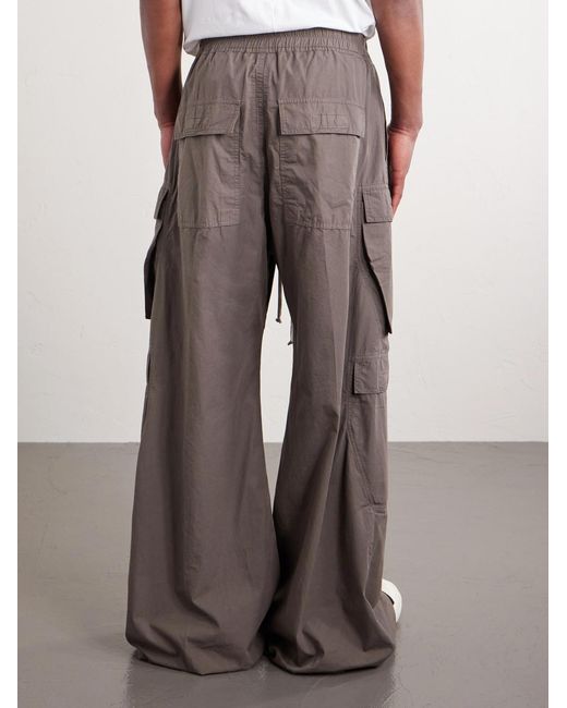 Rick Owens Brown Jumbo Belas Cotton Cargo Trousers for men