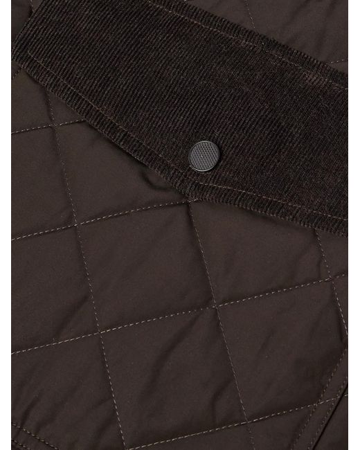 James Purdey & Sons Gray Winchester Corduroy And Knit-Trimmed Quilted Padded Shell Jacket for men