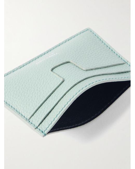 Tom Ford Kartenetui aus vollnarbigem Leder in Green für Herren