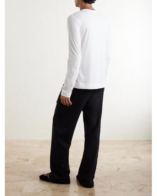 Dries Van Noten White Hugond Cotton-Jersey Cardigan for men