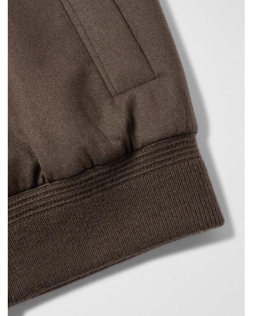 Mr P. Brown Padded Cashmere-Blend Bomber Jacket for men