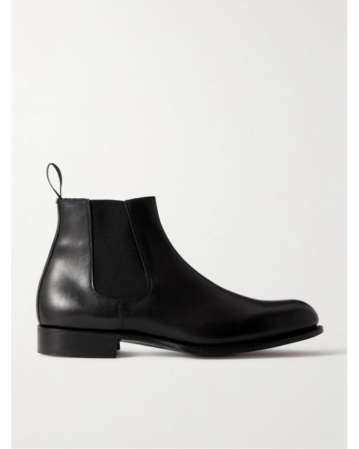 George Cleverley Black Jason Ii Leather Chelsea Boots for men