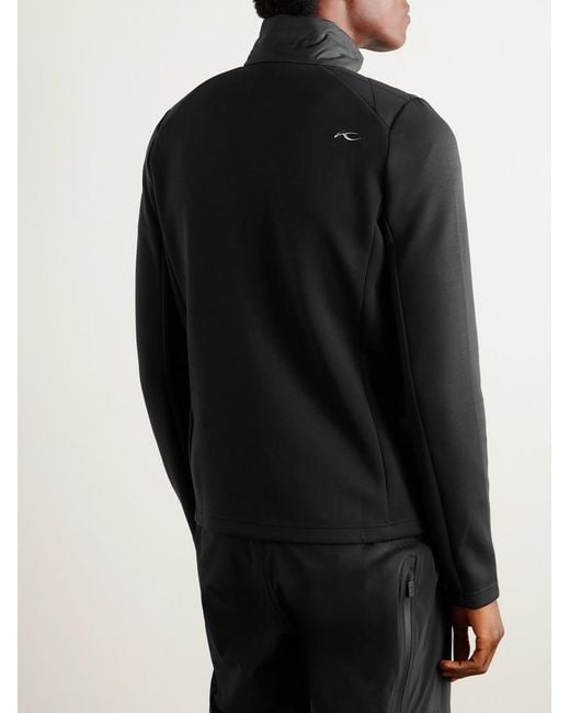 Kjus Black Formula Quilted Shell-Trimmed Tech-Jersey Jacket for men