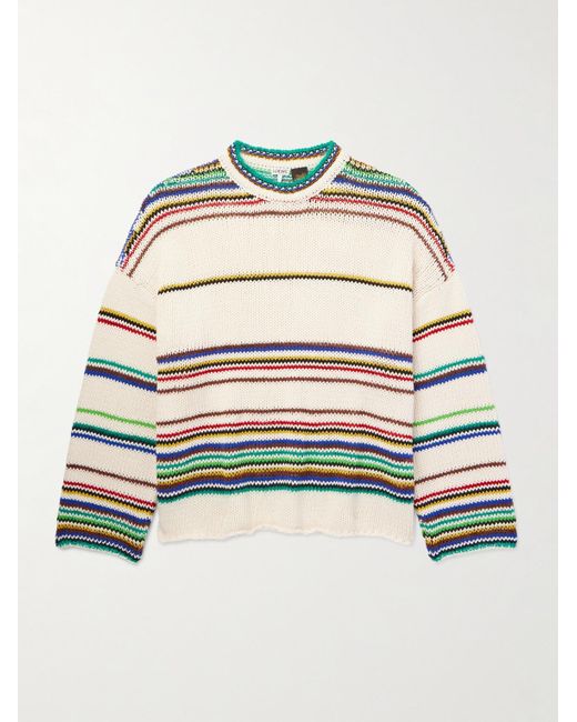 Loewe Natural Paula's Ibiza Striped Cotton-blend Sweater for men