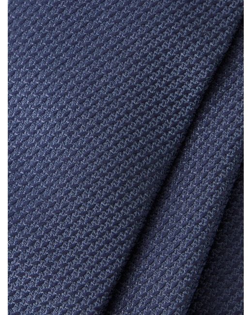 Zegna Blue 8Cm Silk-Jacquard Tie for men