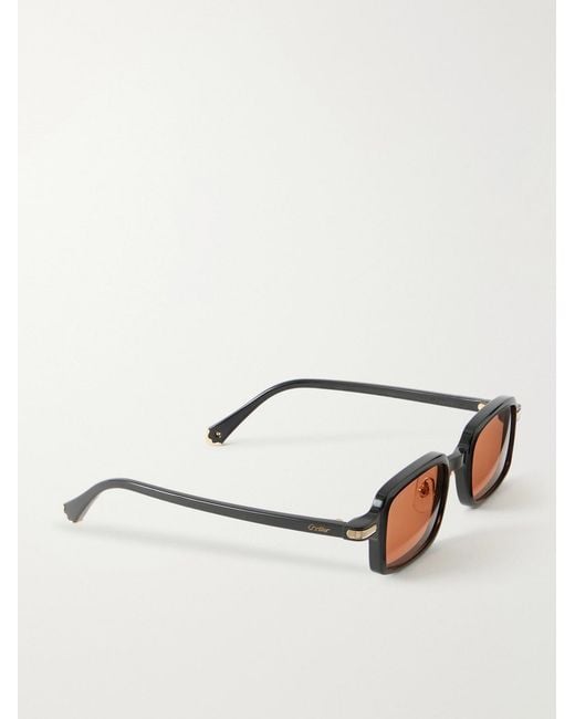 Cartier Black Godron De Cartier Square-frame Acetate Sunglasses for men