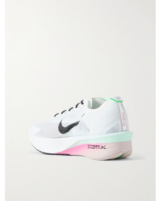 Nike White Zoomx Vaporfly Next% 4 Mesh Running Sneakers for men