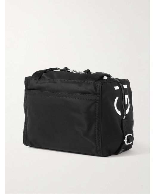 Givenchy Black Pandora Small Logo-print Shell Messenger Bag for men