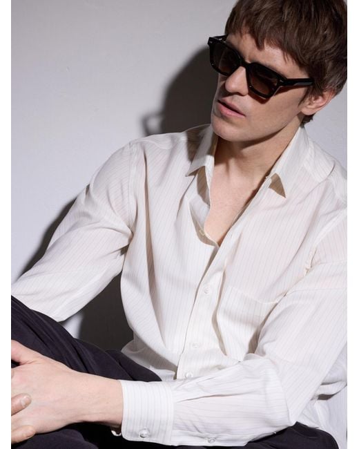 Ahlem Brown Saint Georges D-Frame Tortoiseshell Acetate Sunglasses for men
