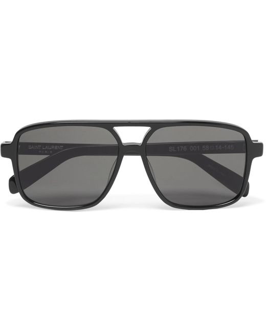 Saint Laurent Black Sl 176 001 Square Sunglasses