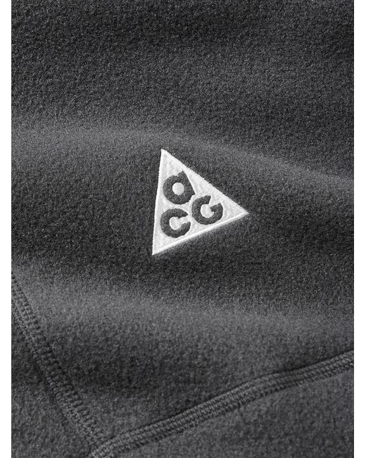 Nike Gray Acg Wolf Tree Logo-embroidered Polartec® Fleece Hoodie for men