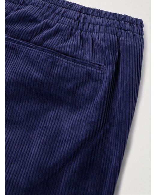 Polo Ralph Lauren Blue Prepster Straight-Leg Cotton-Corduroy Drawstring Shorts for men