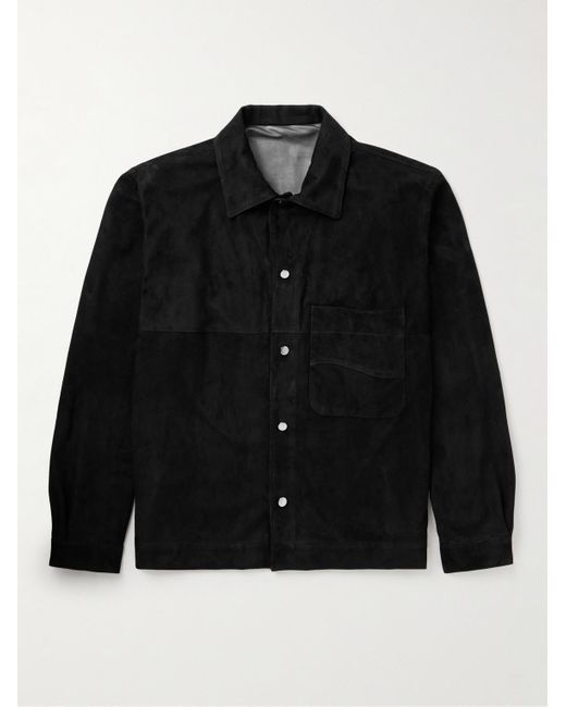 STÒFFA Black Suede Blouson Jacket for men