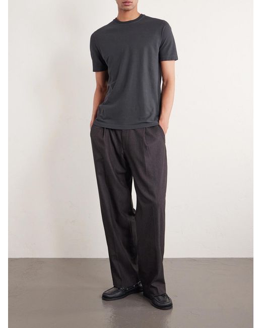 Slowear Black Slim-Fit Cotton-Jersey T-Shirt for men