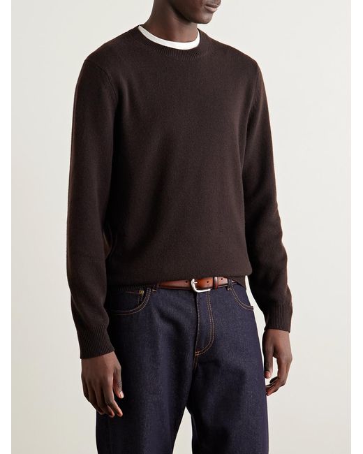 Slowear Blue Incotex Zanone Virgin Wool And Cashmere-blend Sweater for men