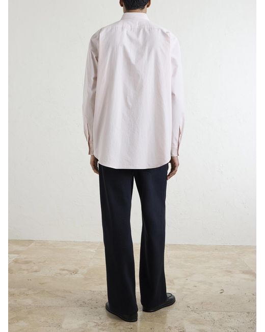 Auralee Pink Cotton-poplin Shirt for men