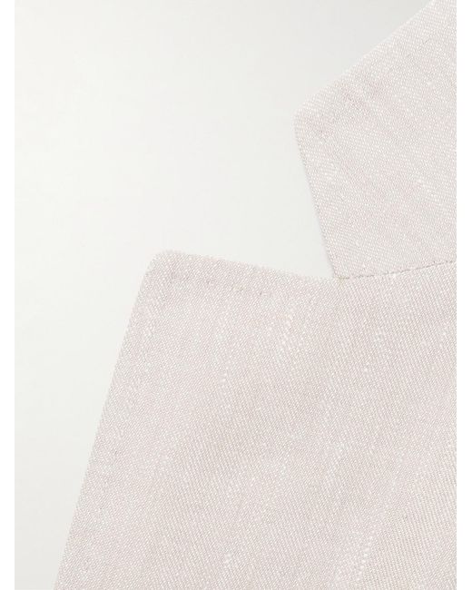 Canali Natural Kei Slim-Fit Linen And Wool-Blend Suit Jacket for men