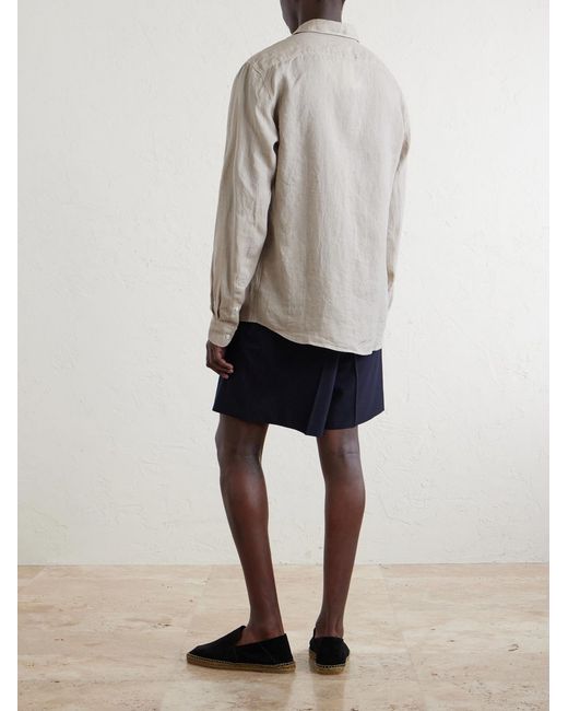 Sunspel White Linen Shirt for men