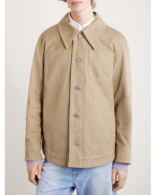 AMI Natural Cotton-Canvas Jacket for men