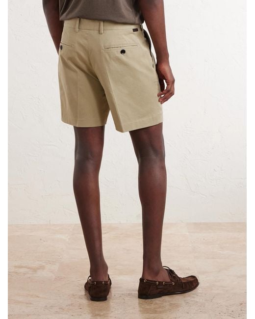 Tom Ford Natural Straight-leg Cotton-blend Twill Shorts for men