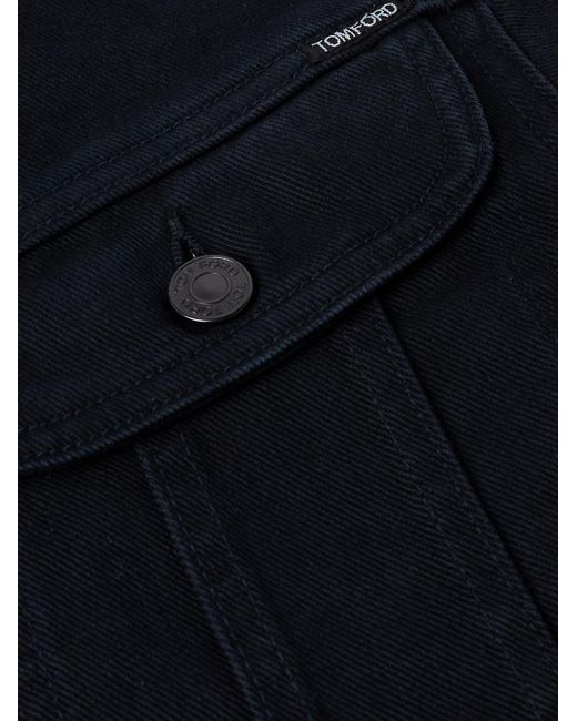 Tom Ford Blue Iconic Denim Jacket for men